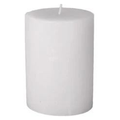 Stumpenkerze - Rustic - Ca. 7 X 8 Cm - Weiß