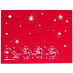 Platzmatte - Aus Filz - 40 X 30 Cm - Rot