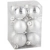 Christbaumkugeln - Silber - 12 Stück
