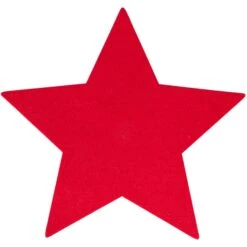 Platzset - Stern - Aus Filz - Ø = 35 Cm - Rot