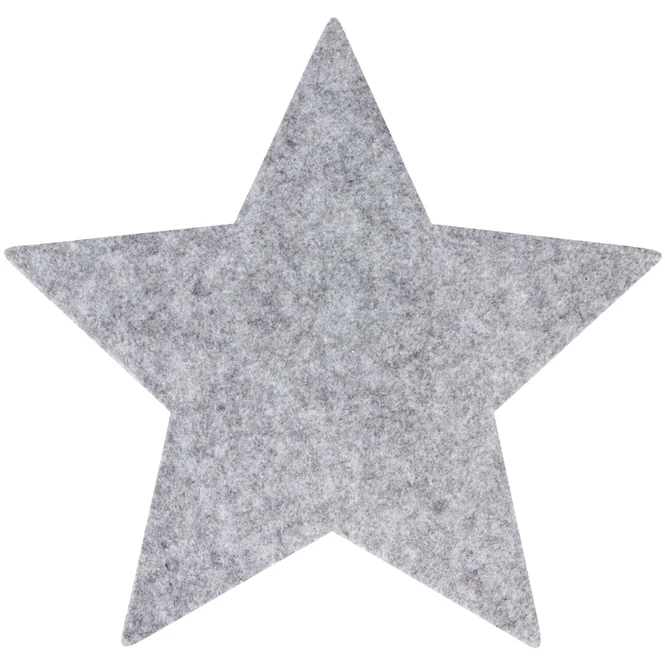 Platzset - Stern - Aus Filz - Ø = 35 Cm - Grau