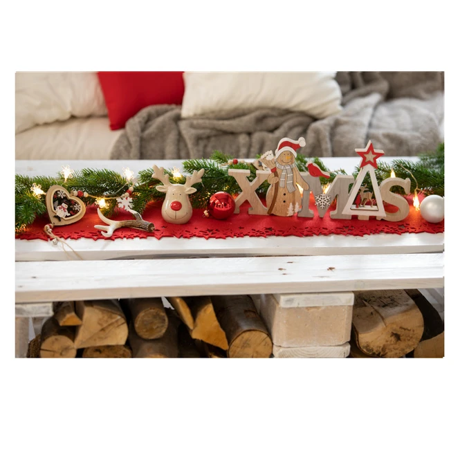 Deko-Schriftzug - XMAS - Aus Holz - Ca. 37,5 X 16 Cm – Bild 2