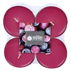 Maxi-Teelichter - Ø = Ca. 5,5 Cm - 8 Stück - Wildbeere