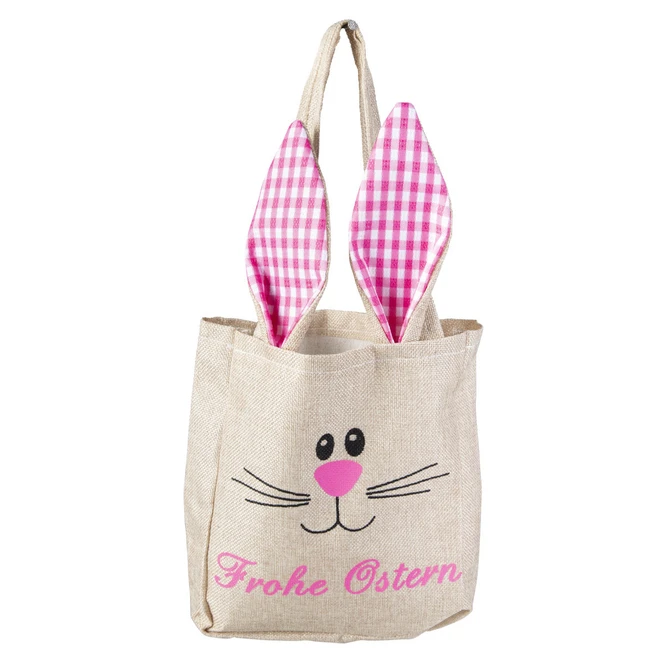 Stoffbeutel - Hase - Aus Jute - Ca. 20,5 X 8 X 24 Cm - 1 Stück – Bild 2