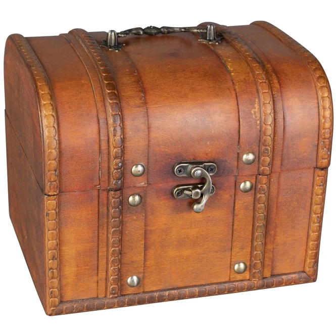 Truhe - Aus Holz - 18,5 X 15,5 X 15 Cm – Bild 2