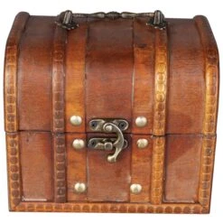 Truhe - Aus Holz - 15 X 13 X 12,5 Cm