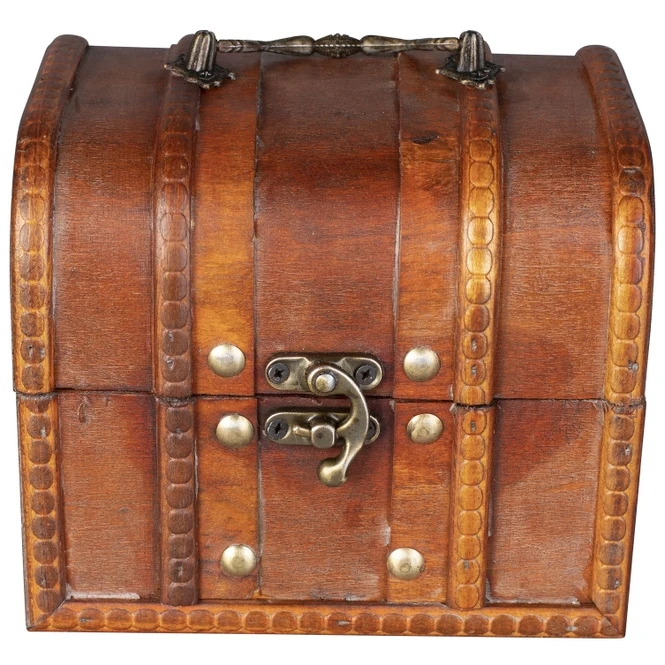 Truhe - Aus Holz - 15 X 13 X 12,5 Cm