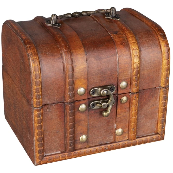 Truhe - Aus Holz - 15 X 13 X 12,5 Cm – Bild 2