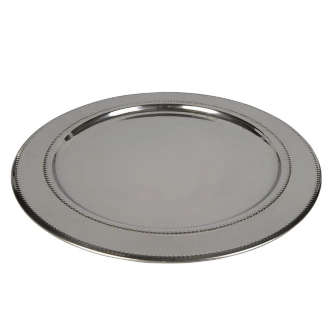 Dekoteller - Aus Edelstahl - Ø = Ca. 39 Cm