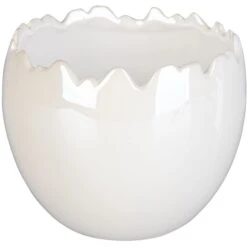 Pflanztopf - Aus Dolomit - Ø = 13 Cm - Weiß