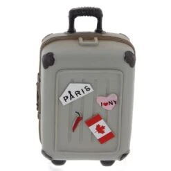 Spardose - Koffertrolley - Aus Terrakotta - Ca. 15 X 6,5 X 8,5 Cm