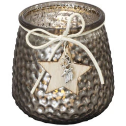 Teelichtglas - Stern - Ca. 9,5 X 9,5 X 10 Cm - 1 Stück