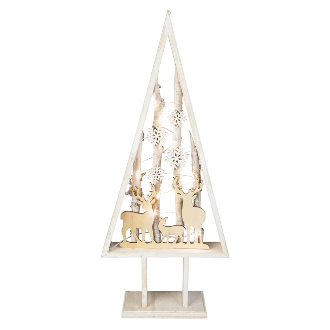 LED-Standdeko - Baum - Aus Holz - Ca. 22 X 7 X 50,5 Cm