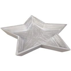 Dekoteller - Stern - Aus Holz - Ø = Ca. 31,5 Cm