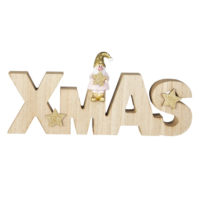 Deko-Schriftzug - XMAS - Aus Holz - Ca. 26 X 2 X 12 Cm – Bild 2