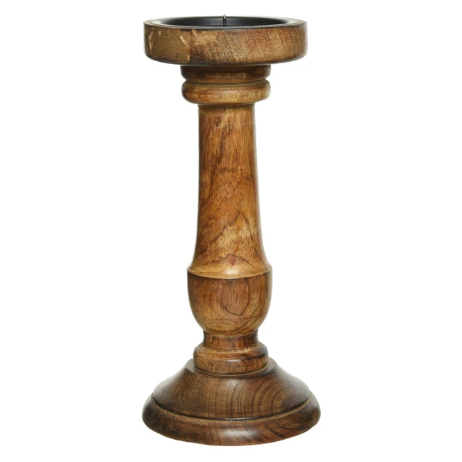 Kerzenständer - Aus Holz - Ca. 11 X 25 Cm - 1 Stück