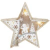 LED-Standdeko - Stern - Aus Holz - Ca. 27,5 X 4,5 X 26 Cm