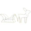 LED-Rentier Mit Schlitten - 77,5 X 5 X 65,5 Cm