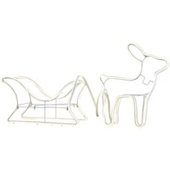 LED-Rentier Mit Schlitten - 77,5 X 5 X 65,5 Cm