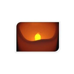 LED-Kerze - Aus Echtwachs - Ca. 7 X 13 Cm - Rot