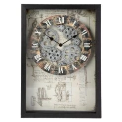 Wanduhr - Industrial - Ca. 27 X 6 X 40,5 Cm