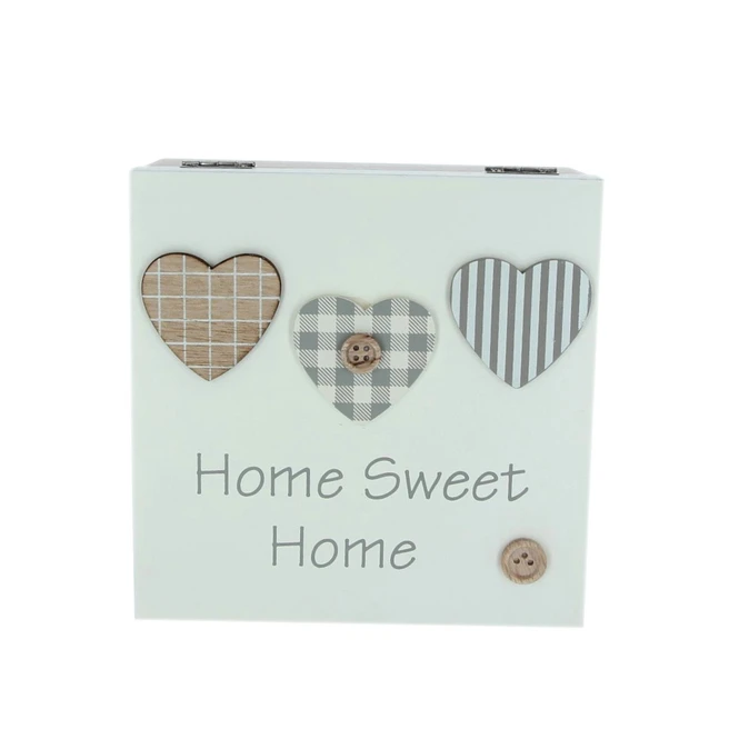 Dekoschatulle - Home Sweet Home - Aus Holz - Ca. 15 X 15 X 7 Cm