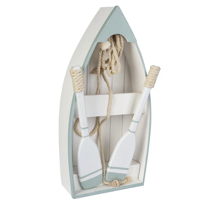 Deko-Boot - Aus Holz - Ca. 21 X 8,5 X 43 Cm