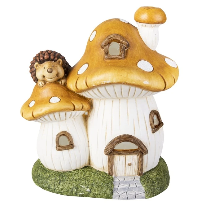 LED-Pilzhaus - Aus Magnesia - Ca. 30 X 23 X 34,5 Cm