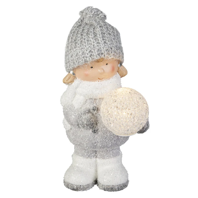 Winterkind - Aus Terrakotta - Ca. 12,5 X 11,5 X 23 Cm - 1 Stück – Bild 2