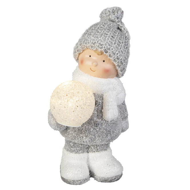 Winterkind - Aus Terrakotta - Ca. 12,5 X 11,5 X 23 Cm - 1 Stück – Bild 3