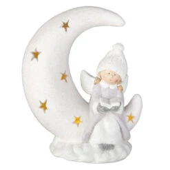 LED-Engel - Aus Magnesia - Ca. 25,5 X 23,5 X 35 Cm