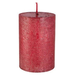 Stumpenkerze - Polar - Ca. 7 X 10 Cm - Rot
