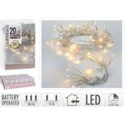 20er LED-Lichterkette - 2 M - Warmweiß