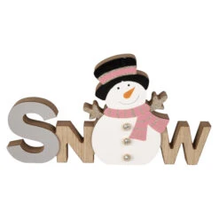 Deko-Schriftzug - Snow - Aus Holz - Ca. 29 X 2 X 15 Cm