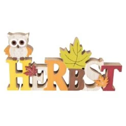 Deko-Schriftzug - Herbst - Aus Holz - Ca. 23 X 2,5 X 11 Cm