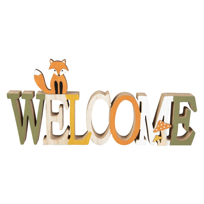 Deko-Schriftzug - Welcome - Aus Holz - Ca. 30 X 2 X 14 Cm – Bild 2