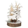 Standdeko - Hirsch - Aus Holz - Ca. 8 X 8 X 13 Cm