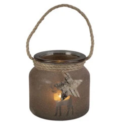 Teelichtglas - Hirsch - Ca. 11 X 10 Cm
