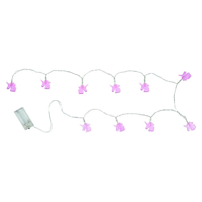 10er LED-Lichterkette - Einhörner - Ca. 135 Cm - Rosa – Bild 2