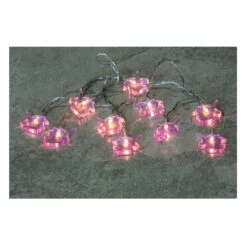 10er LED-Lichterkette - Einhörner - Ca. 135 Cm - Rosa