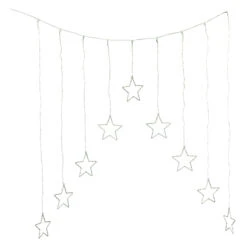325er LED-Lichtervorhang - Sterne - Ca. 120 X 120 Cm