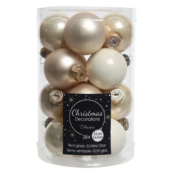 Christbaumkugeln - Bright Luxury - Ø = Ca. 3,5 Cm - 16 Stück