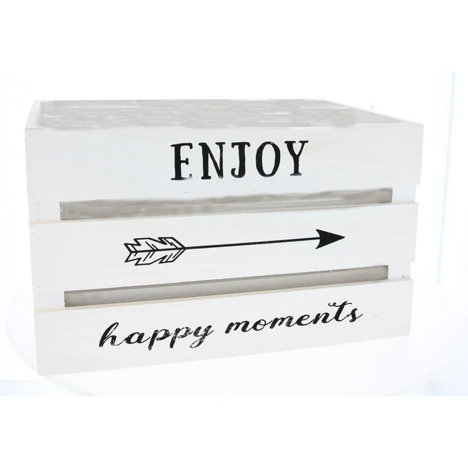 Box L - Weiß - Aus Holz - Ca. 35 X 23 X 21 Cm