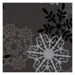 20 Servietten - Schneeflocken - Ca. 33 X 33 Cm - Schwarz