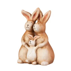 Hasenfamilie - Aus Keramik - Ca. 10,5 X 8,5 X 15,5 Cm