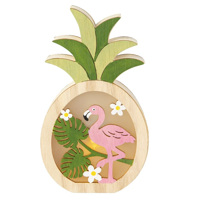 LED-Ananas - Aus Holz - Ca. 11,5 X 2,5 X 20 Cm – Bild 2