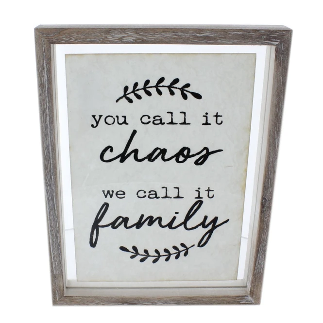 Deko-Bild - You Call It Chaos - Aus Holz - Ca. 25,5 X 3,5 X 33 Cm