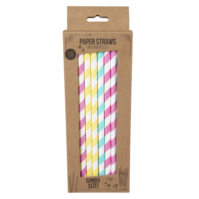 50 Strohhalme - Aus Papier - Ca. 26 Cm – Bild 2