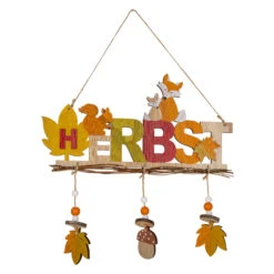 Dekohänger - Herbst - Aus Holz - Ca. 30 X 3 X 38 Cm