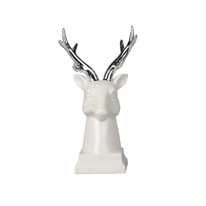 Hirschkopf - Aus Keramik - Ca. 14,5 X 13 X 30,5 Cm – Bild 2